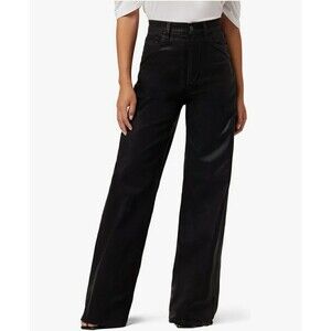 NWOT Joe's Jeans Women's Black Mia Petite Coated Wide leg Jeans sz 26  UUU